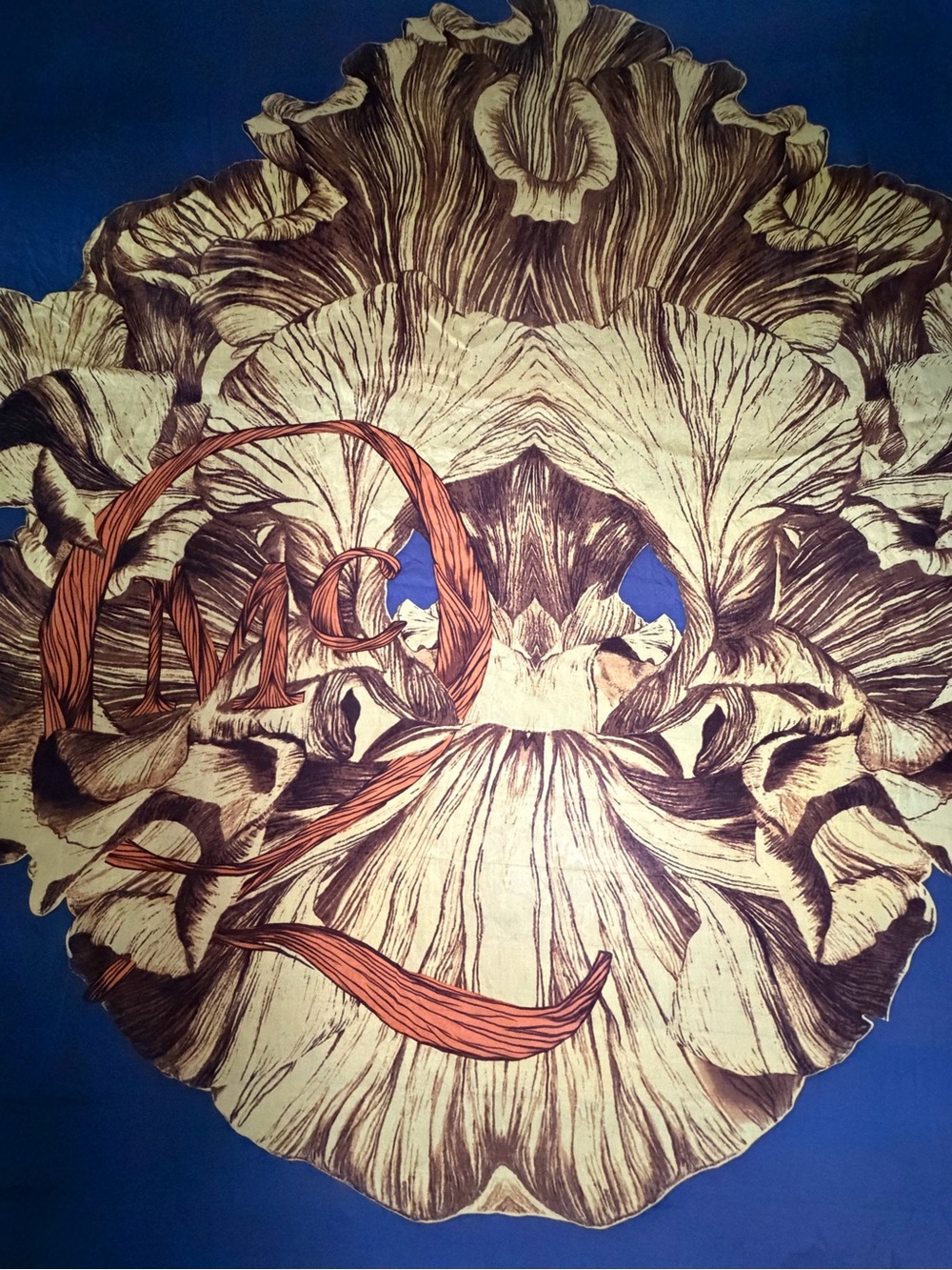 Alexander McQueen Botanical Floral silk Scarf.